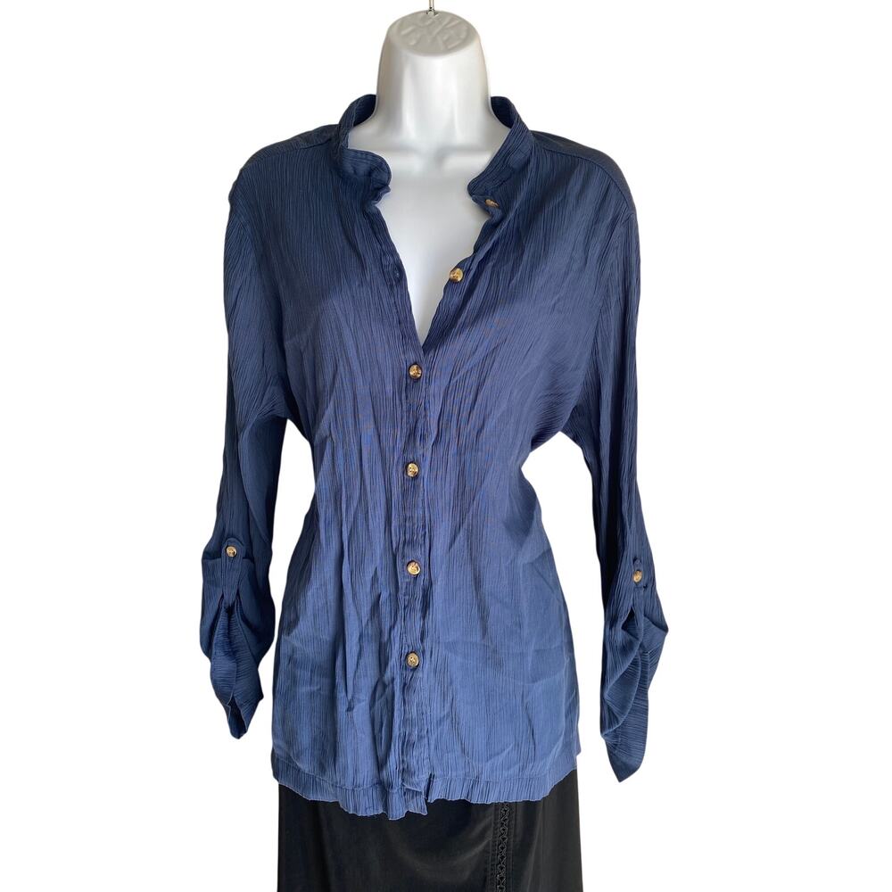 Islander Women's Plus Size 1X Tunic Boho Romantic Lightweight Summer Blouse